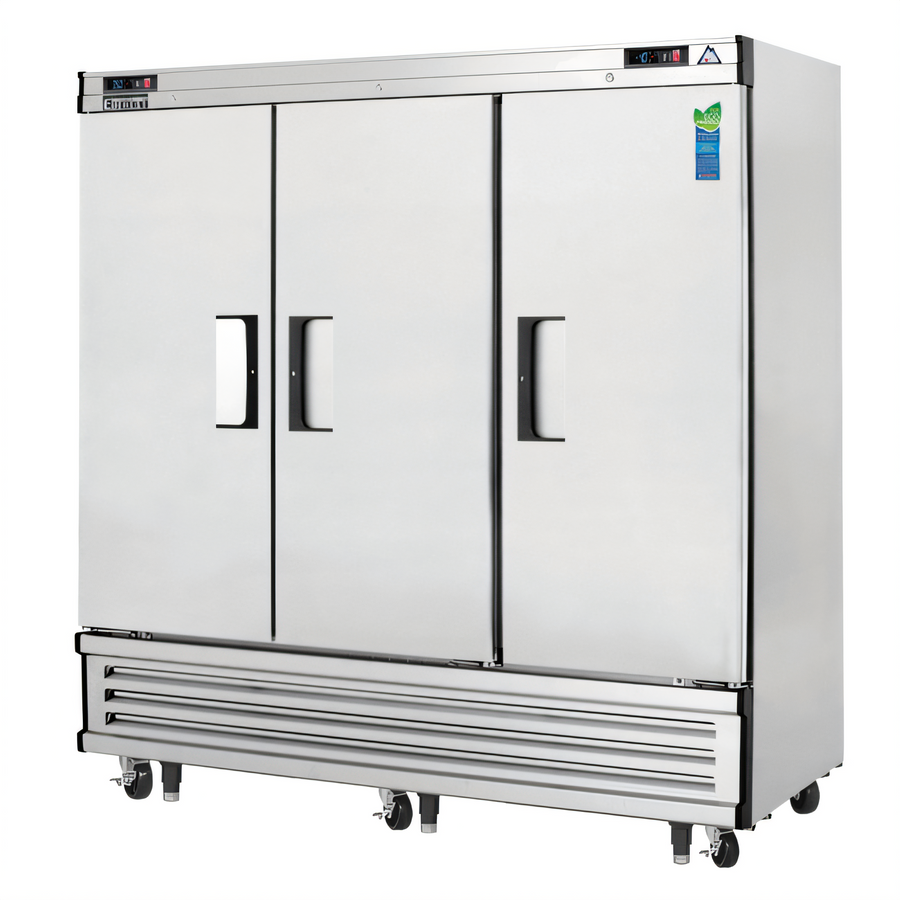 Product image #1 for Everest Refrigeration 3-Section Dual Temperature Reach-In Refrigerator/Freezer Combo, Bottom Mount, Stainless Steel
