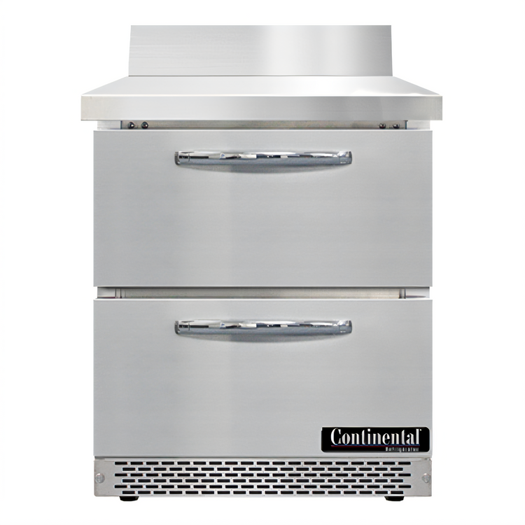 Product image #1 for Continental Refrigerator SWF27NBS-FB-D 27" One-Section Worktop Freezer with Drawers and 5.5" Backsplash