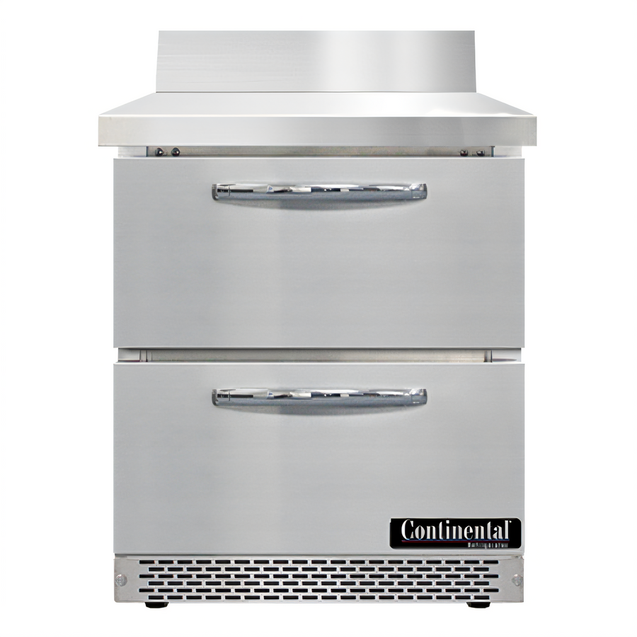 Product image #1 for Continental Refrigerator SWF27NBS-FB-D 27" One-Section Worktop Freezer with Drawers and 5.5" Backsplash