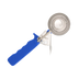 Thumbnail image #1 for Crestware #16 Deluxe Thumb Press Disher, 2 - 3 oz, 18/8 Stainless Steel, Blue Handle