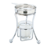 Thumbnail image #1 for Vollrath Butter Melter Complete Set with 3.25 oz Stainless Steel Pan, Glass Candle Holder and Chrome Stand