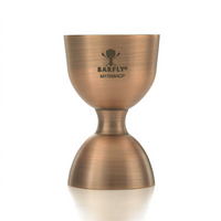 Barfly Straight Rim Dual-Capacity Jigger, 25/50 mL, Antique Copper Finish