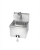 Thumbnail image #1 for Krowne Wall-Mount Stainless Steel Hand Sink with Gooseneck Faucet and Knee Pedal Valve, 8-Inch Backsplash
