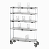 Thumbnail image #1 for Metro Chain Reaction Mobile To-Go Order Pick-Up Station with Adjustable Chrome Wire Shelves