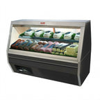 Thumbnail image #1 for Howard-McCray 35 Series SC-CDS35-12-BE-LED 143-Inch Straight-Glass Deli Meat & Cheese Service Case, Self-Contained, Black Exterior, LED