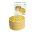 Thumbnail image #1 for 12-Inch Bamboo Dim Sum Steamer Set with 2 Steamers and Cover, Case of 8
