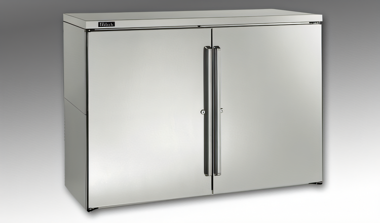 Product image #1 for Perlick BBR48 48-Inch Two-Section Remote Back Bar Refrigerator with Locking Solid Doors