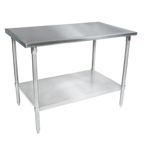 Thumbnail image #1 for John Boos Stallion ST6-3636SSW 36 x 36-Inch 16-Gauge 300-Series Stainless Steel Work Table with Fixed Undershelf
