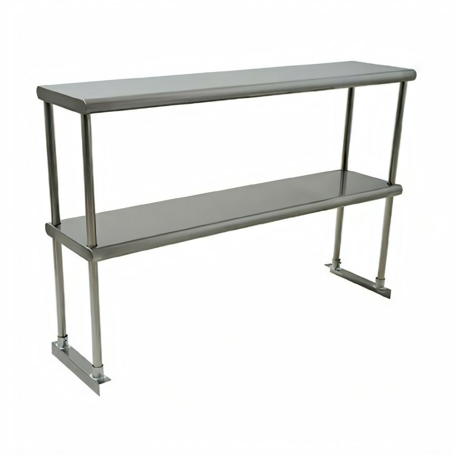 Product image #1 for Eagle Group BlendPort® Double Deck Table-Mount Work Table Overshelf, 36" x 18", Stainless Steel