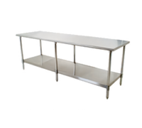 Eagle Group Budget Series 144-Inch x 30-Inch 430 Stainless Steel Work Table with Adjustable Undershelf