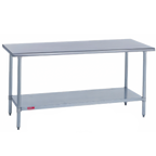 Thumbnail image #1 for Duke Manufacturing 416-3060 60 x 30 x 36-Inch Stainless Steel Work Table, Flat Top, Galvanized Undershelf, 16-Gauge 400-Series