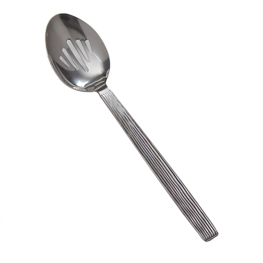 Product image #1 for American Metalcraft 13-1/4 Inch Wavy Aged Stainless Steel Slotted Serving Spoon