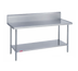 Thumbnail image #1 for Duke 48-Inch x 24-Inch 14-Gauge 300 Series Stainless Steel Work Table with 10-Inch Riser, Marine Edge and Galvanized Undershelf