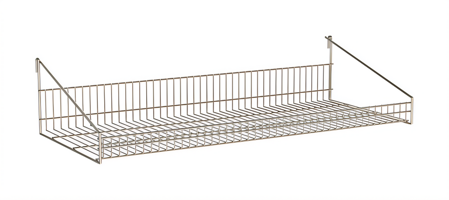 Product image #1 for Metro SmartWall Life 36-Inch x 14-Inch Wall-Mounted Grid Shelf with Retaining Edge, 304 Stainless Steel