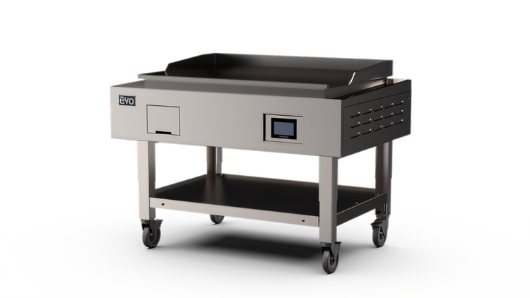 Product image #1 for Evo Elevation 40E Adjustable-Height Stainless Steel Equipment Cart with Dry Storage Shelf and Casters