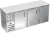 Thumbnail image #1 for Beverage-Air BBN78HC-F-S Three-Section Food-Rated Back Bar Refrigerator with Solid Doors