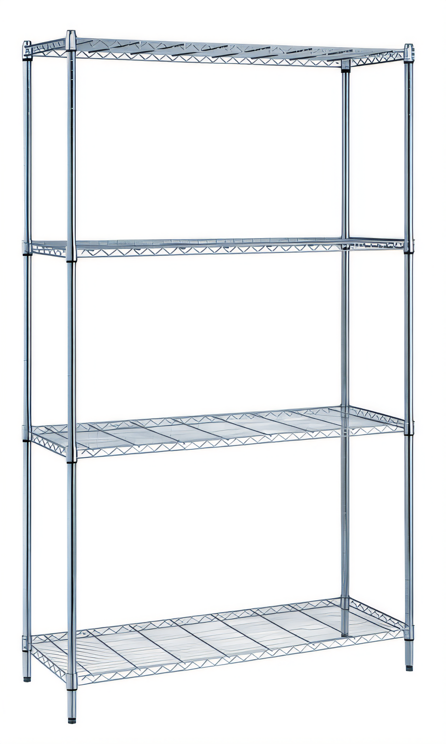 Product image #1 for Quantum 4-Tier Wire Shelving Unit, 36W x 18D x 72H, Chrome-Plated