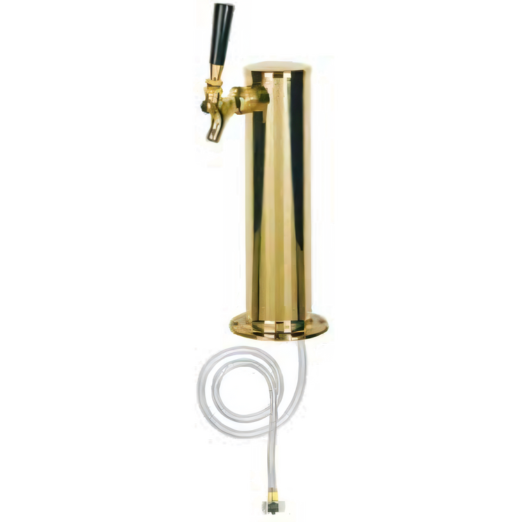 Product image #1 for Countertop Air-Cooled Column Draft Beer Tower with Single Brass Faucet, PVD Brass Finish