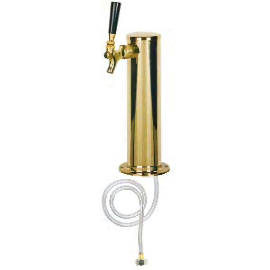 Product image #1 for Countertop Air-Cooled Column Draft Beer Tower with Single Brass Faucet, PVD Brass Finish