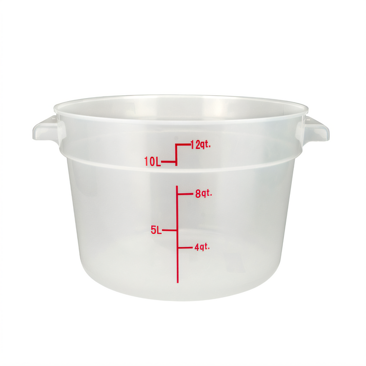 Product image #1 for Winco PTRC-12 12 Qt Translucent Round Polypropylene Food Storage Container