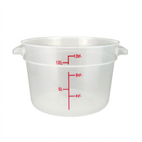 Winco PTRC-12 12 Qt Translucent Round Polypropylene Food Storage Container