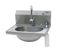 Eagle Group Wall-Mounted 304 Stainless Steel Hand Sink with Battery-Powered Electronic Eye Gooseneck Faucet