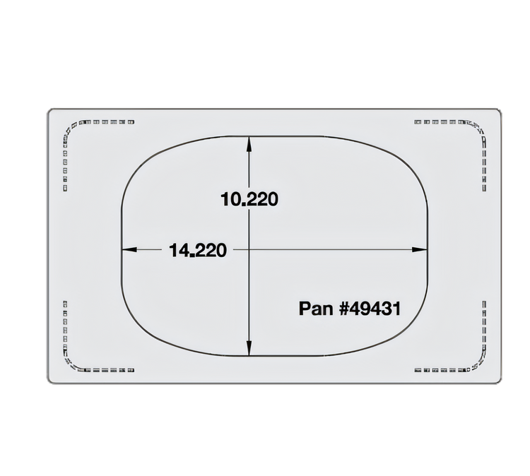 Product image #1 for Miramar Single-Size Template Adapter Plate for Miramar Cookware with Oval French Oven Cutout, Night Sky Resin