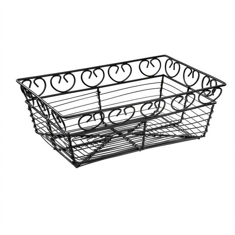 Product image #1 for Winco Rectangular Wire Bread/Fruit Basket, 9 x 5-7/8 x 3 Inch, Black