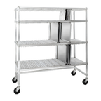 Thumbnail image #1 for Channel Manufacturing ATDR-3 3-Tier Mobile Aluminum Tray Drying Rack, 120-Tray Capacity, 1-1/2" Slots