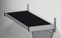 Fermod Vented Wall-Mounted Shelf Unit, 42W x 18D, Aluminum