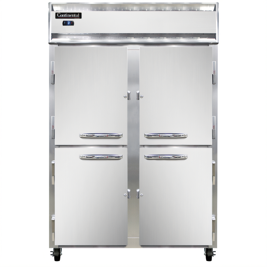 Product image #1 for Continental Refrigerator 2FSNHD 2-Section Shallow Depth Reach-In Freezer with Half Doors