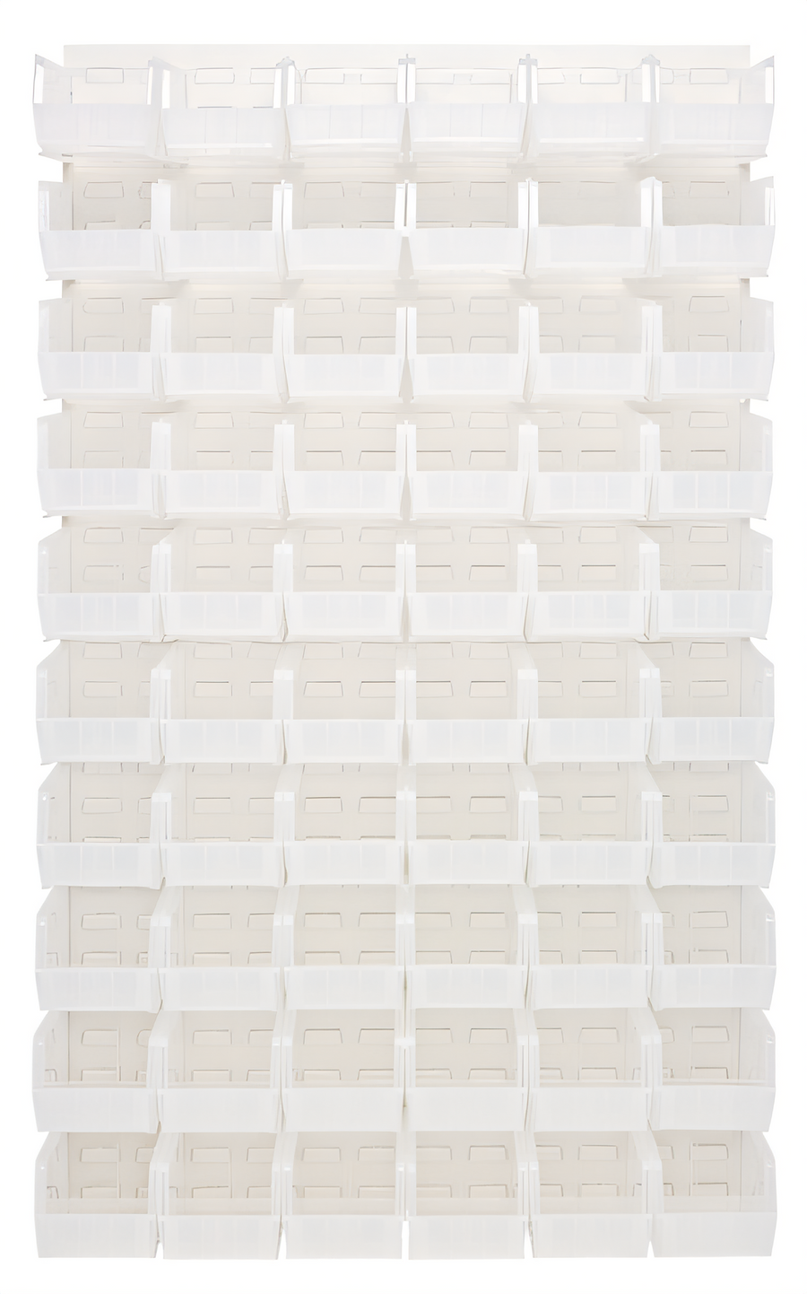 Product image #1 for Quantum Wall-Mounted Louvered Panel Starter Unit with 60 Clear Bins
