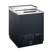 Black Diamond 4 Cu. Ft. Glass Froster / Plate Chiller with 1 Sliding Solid Lid
