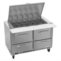 Victory UltraSpec V-Core 48-Inch Two-Section Big Top Sandwich Prep Refrigerator with 4 Drawers