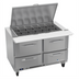 Thumbnail image #1 for Victory UltraSpec V-Core 48-Inch Two-Section Big Top Sandwich Prep Refrigerator with 4 Drawers