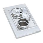 Thumbnail image #1 for Vollrath 19193 Stainless Steel Food Bar Adapter Plate, 3 Round Cutouts Case of 4