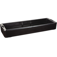 SixStar 6 ft. Textured Polyethylene Food Bar Basin, Black