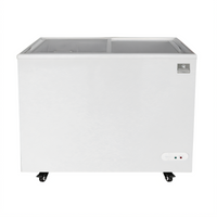 Kelvinator Commercial 38-Inch Freestanding Ice Cream Novelty Display Freezer, 7 Cu. Ft., Sliding Tempered Glass Lids