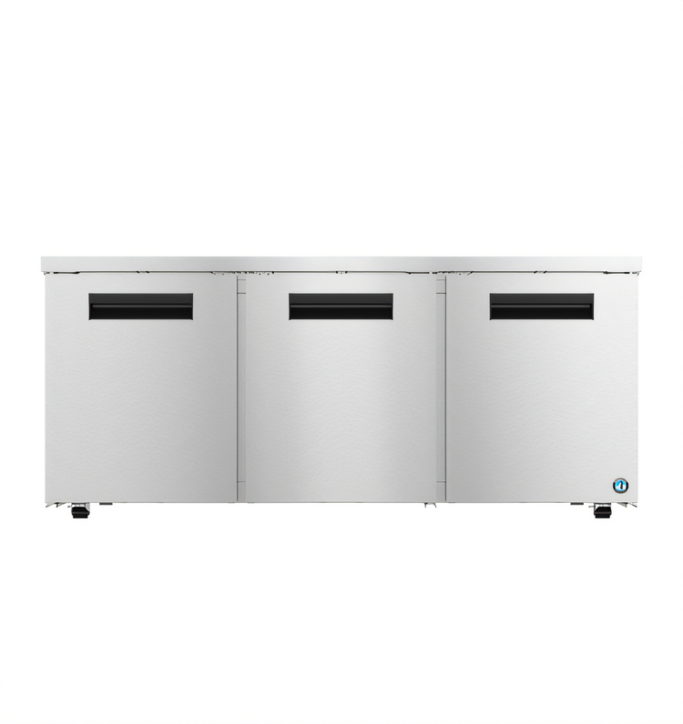 Product image #1 for Hoshizaki Steelheart UR72B-LP Three-Door Low Profile Undercounter Reach-In Refrigerator, 72-Inch Wide, Stainless Steel