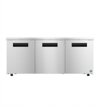 Hoshizaki Steelheart UR72B-LP Three-Door Low Profile Undercounter Reach-In Refrigerator, 72-Inch Wide, Stainless Steel