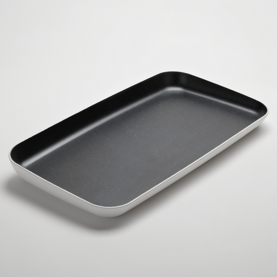 Product image #1 for American Metalcraft 22 x 12-1/4 Inch Rectangular Melamine Platter, White with Black Speckles