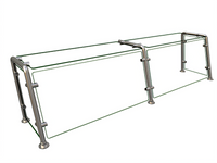 Hatco Flav-R-Shield Full-Service Pass-Over Sneeze Guard, 2-Bay, 60-Inch W x 11.5-Inch D x 18-Inch H