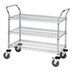 Thumbnail image #1 for Quantum Chrome-Plated 3-Shelf Utility Cart, 1,200 lb Capacity, 42 x 18 x 37-1/2 Inches