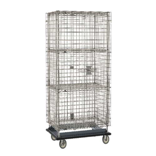 Product image #1 for Metro Super Erecta Heavy-Duty Mobile Stainless Steel Security Unit with 2 Intermediate Shelves