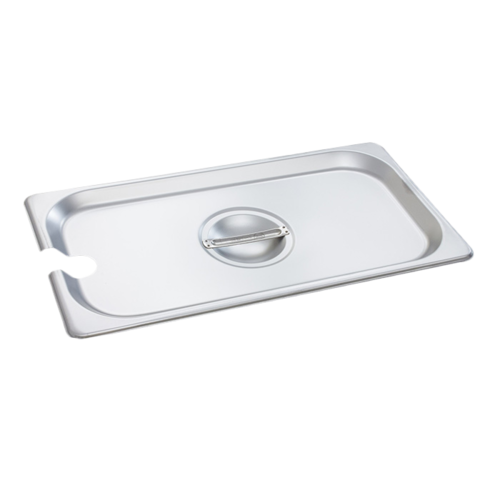 Product image #1 for Crestware 1/3 Size Notched Stainless Steel Steam Table/Holding Pan Cover with Handle