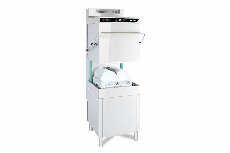 Product image #1 for Jet-Tech 757-EV High-Temperature Straight-Thru Door-Type Dishwasher with Built-In Booster, 60 Racks/Hour