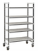 Thumbnail image #1 for Cambro Camshelving Elements XTRA 21-Inch Deep x 48-Inch Long 5-Tier Mobile Starter Shelving Unit, Speckled Gray