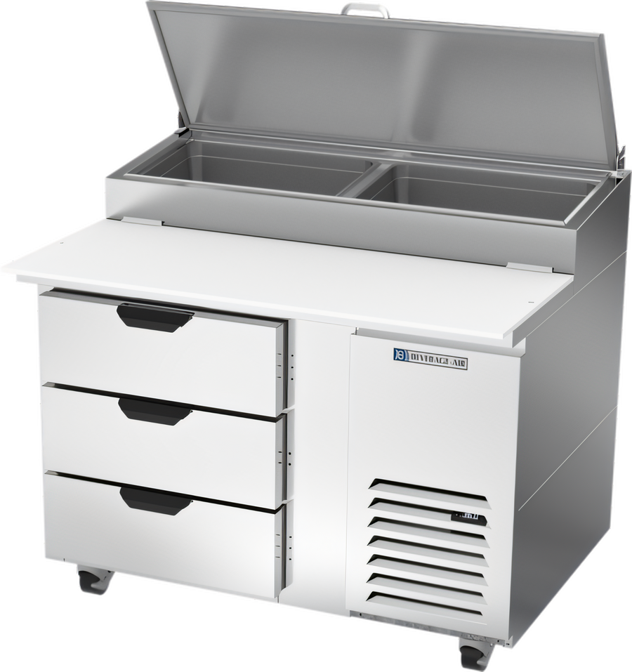Product image #1 for Beverage-Air DPD46HC-3 46-Inch Deli/Pizza Prep Table with 3 Drawers