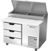 Thumbnail image #1 for Beverage-Air DPD46HC-3 46-Inch Deli/Pizza Prep Table with 3 Drawers