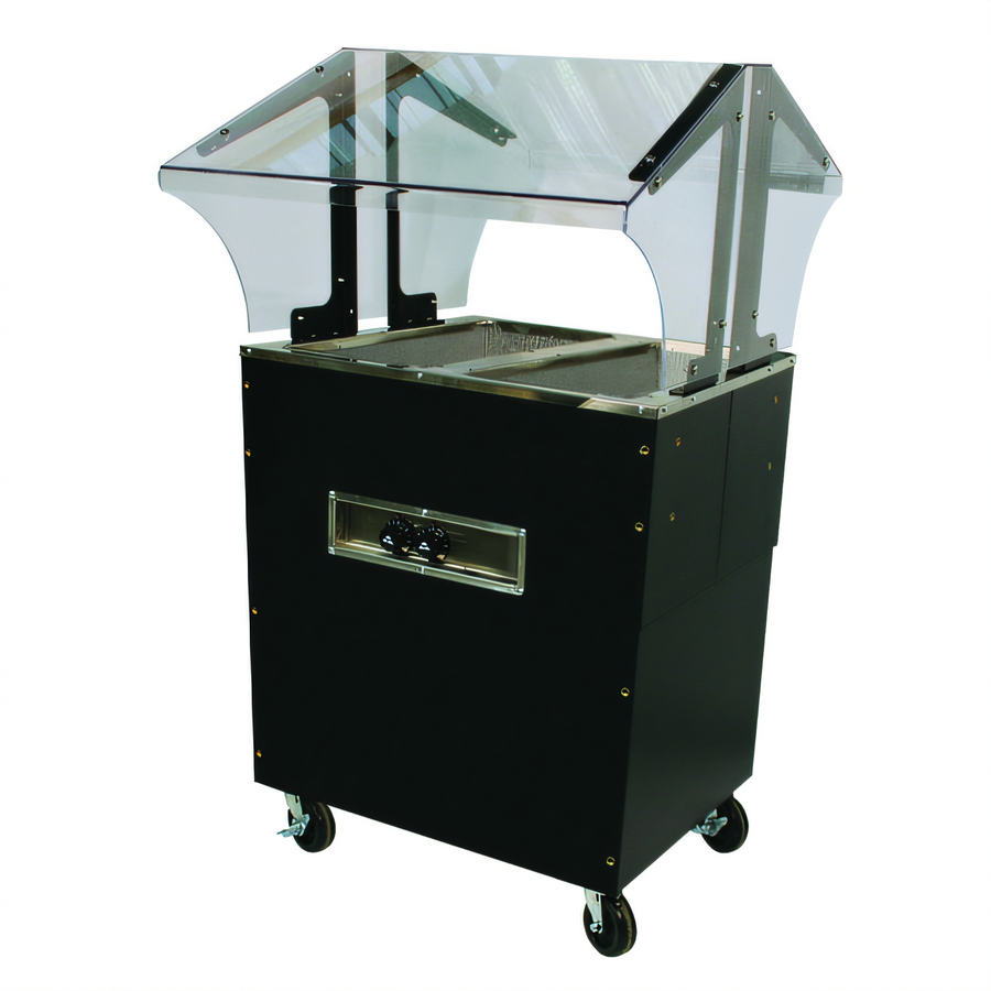 Product image #1 for Advance Tabco Triumph Supreme Portable Electric Hot Food Buffet Table, 2-Well, Double-Sided Sneeze Guard, 120V